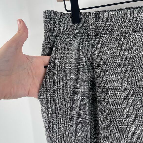 LOFT ANN TAYLOR Pants Size Large Pull On Taper Metallic Shimmer Plaid Holiday - Picture 5 of 11